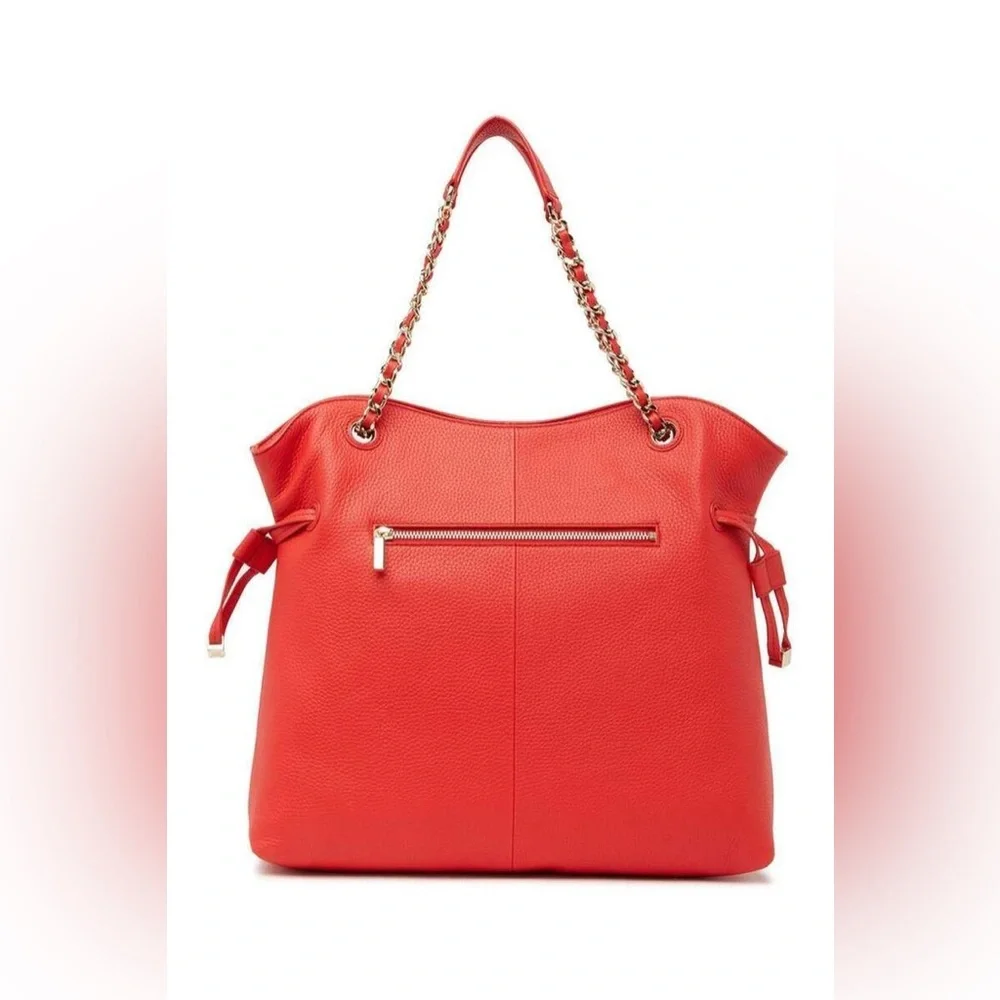 Tory Burch Thea Slouchy Chain Tote in Brilliant Red